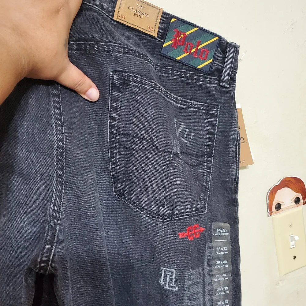 Polo Ralph Lauren RL Tigers Varsity P Graffiti Classic Fit Jeans - Picture 15 of 15